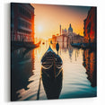 Venetian Sunrise: Gondola Wall Art for Italian Scenic Home Decor