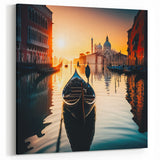 Venetian Sunrise: Gondola Wall Art for Italian Scenic Home Decor