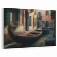 Venetian Alleyway Charm: Gondola Wall Art for Italian Canal Decor