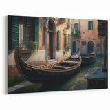 Venetian Alleyway Charm: Gondola Wall Art for Italian Canal Decor