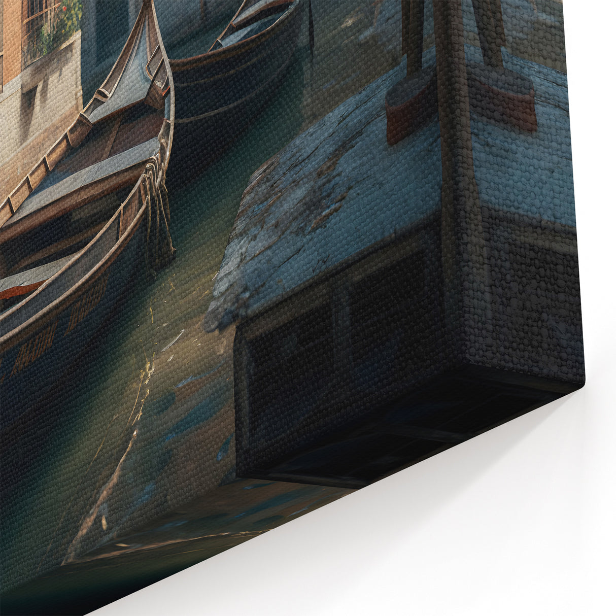Venetian Alleyway Charm: Gondola Wall Art for Italian Canal Decor