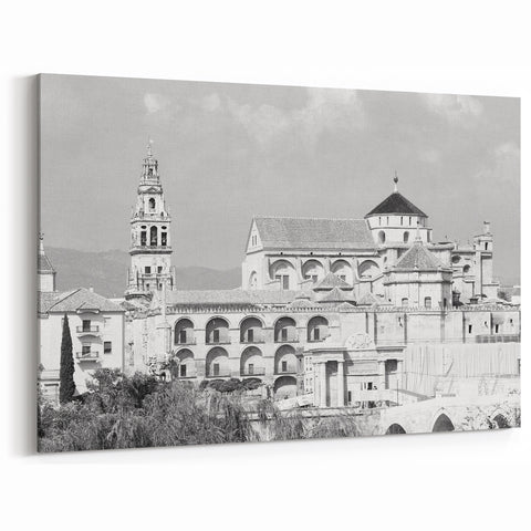 Classic Mosque Architecture - Black & White Islamic Wall Art Print