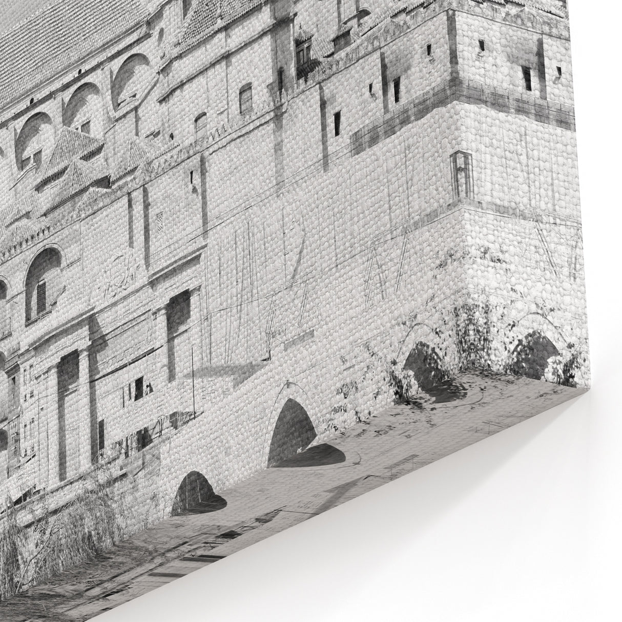 Classic Mosque Architecture - Black & White Islamic Wall Art Print