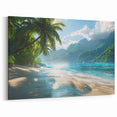 Serene Coastal Beach Landscape Wall Art – Oceanfront Canvas Print