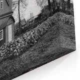 Charming Wooden Mosque - Black & White Islamic Architecture Art Print