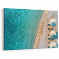 Aerial Coastal Beach Scene Wall Art – Oceanfront Canvas Print