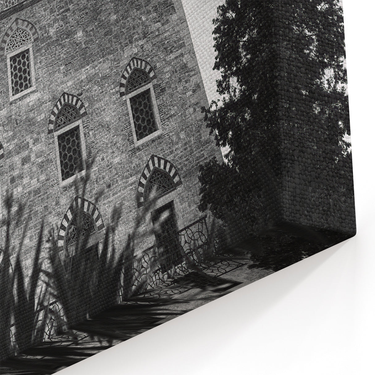 Majestic Mosque Dome - Black & White Islamic Architecture Wall Art