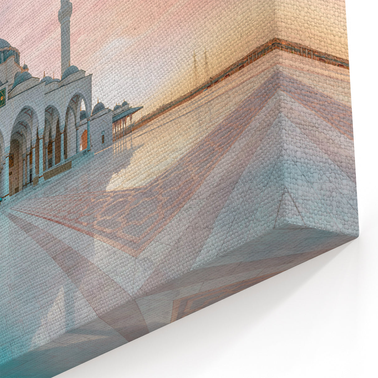 Vibrant Mosque at Sunset - Stunning Islamic Architecture Wall Art