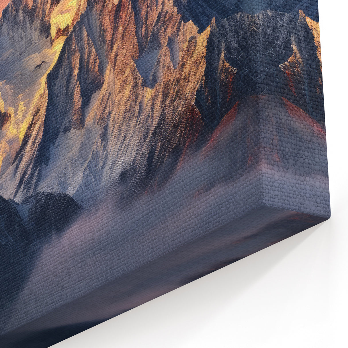 Sunset Over Snow-Capped Peaks Canvas Art - Majestic Mountain Decor