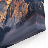 Sunset Over Snow-Capped Peaks Canvas Art - Majestic Mountain Decor