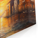 Venetian Sunset Glory: Gondola Wall Art for Vibrant Home Decor