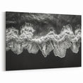 Black and White Ocean Waves Wall Art – Coastal Canvas Print