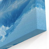 Blue Mountain Reflection Canvas Art - Serene Winter Landscape Decor