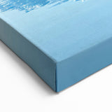 Blue Mountain Reflection Canvas Art - Serene Winter Landscape Decor