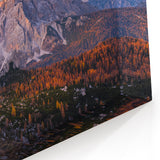 Sunset Over Rocky Peaks Canvas Art - Dramatic Mountain Landscape Decor