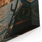 Golden Venetian Sunrise: Gondola Wall Art for Classic Italian Decor