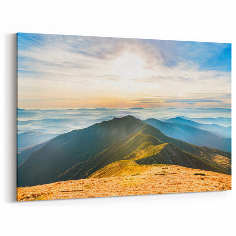 Scenic Mountain Canvas Art - Beautiful Mountain Landscape Wall Decor