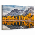 Golden Autumn Mountain Art - Stunning Mountain Landscape Wall Decor