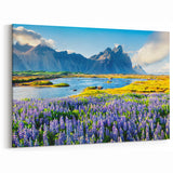 Vibrant Mountain Wildflowers Art - Stunning Scenic Landscape Wall Decor