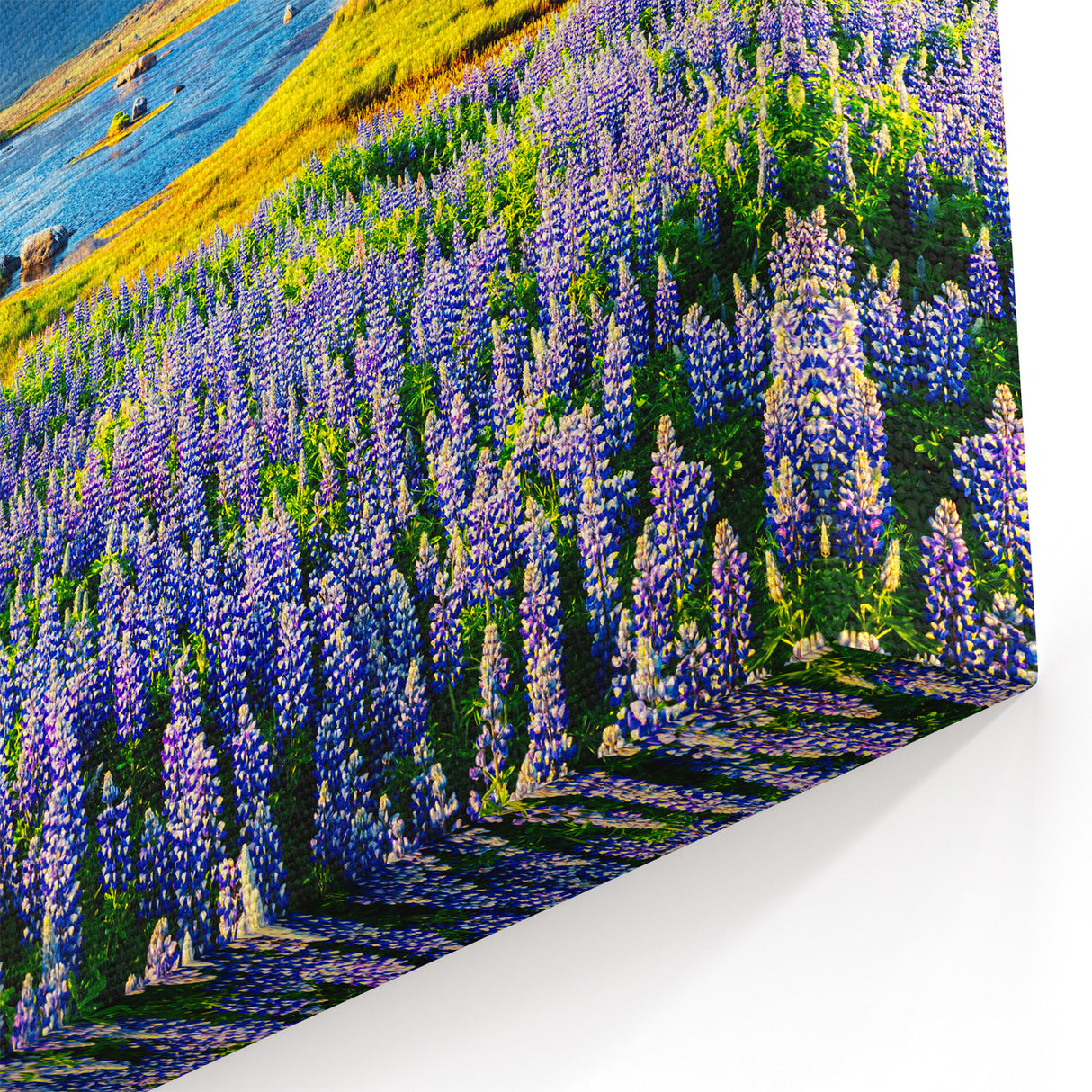 Vibrant Mountain Wildflowers Art - Stunning Scenic Landscape Wall Decor