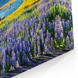 Vibrant Mountain Wildflowers Art - Stunning Scenic Landscape Wall Decor