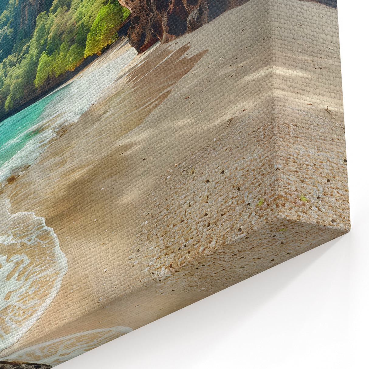 Cliffside Beach Serenity Wall Art – Oceanfront Canvas Print