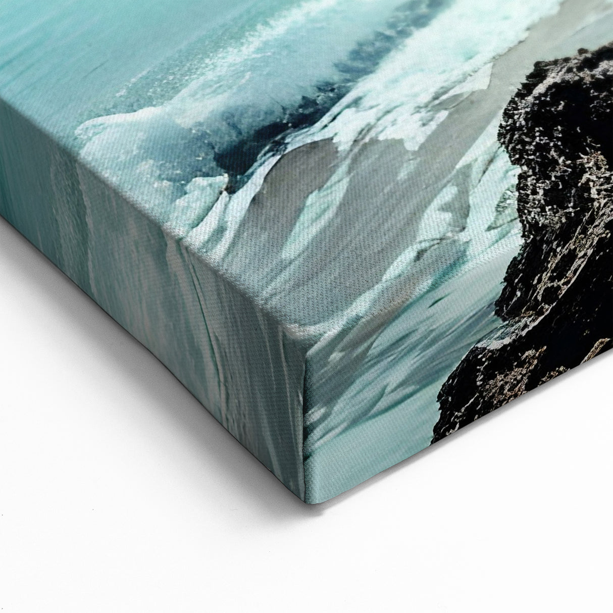 Cliffside Beach Serenity Wall Art – Oceanfront Canvas Print