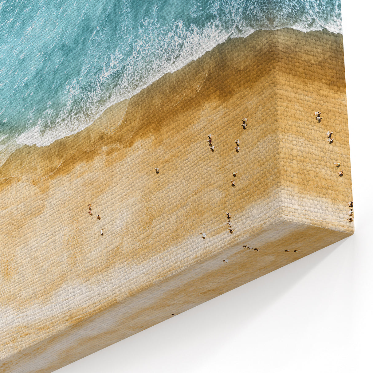 Aerial Beach Shoreline Wall Art – Oceanfront Canvas Print