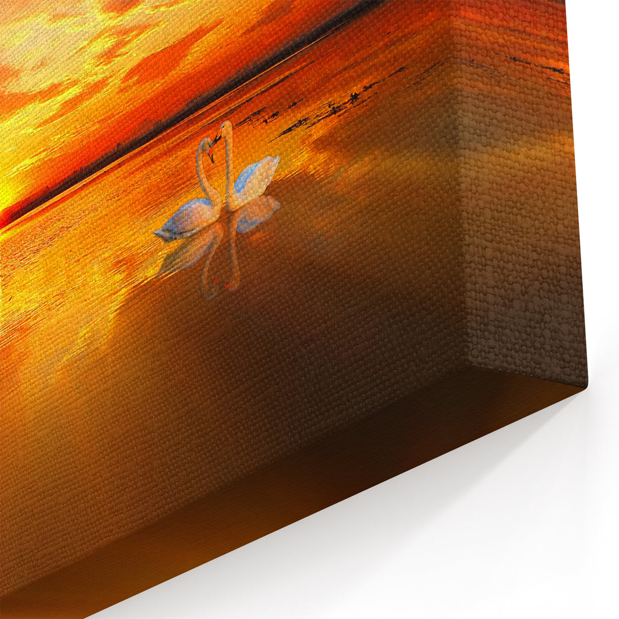 Golden Sunset Beach Landscape Wall Art - Serene Ocean Canvas Print