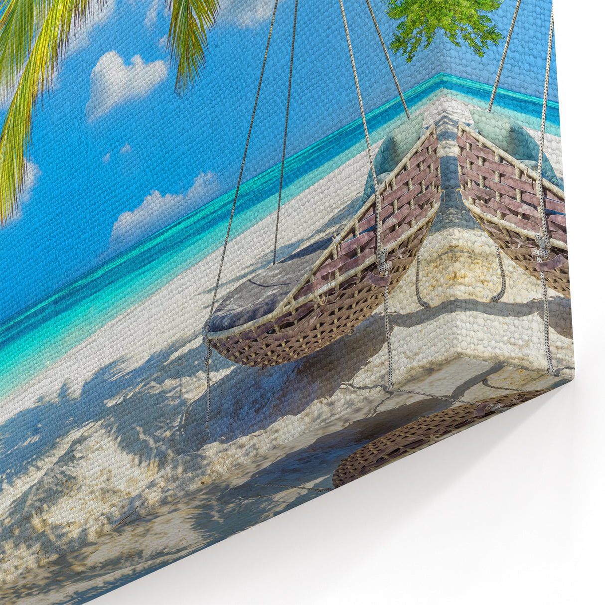 Relaxing Beach Landscape Wall Art - Tranquil Coastal Canvas Print