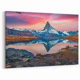 Majestic Mountain Sunset Art - Breathtaking Scenic Landscape Wall Decor
