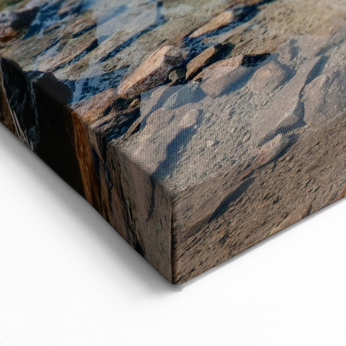 Crystal Clear Mountain Lake Art - Serene Scenic Landscape Wall Decor