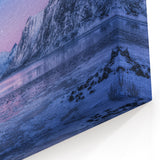 Starry Night Mountain Art - Enchanting Winter Landscape Wall Decor