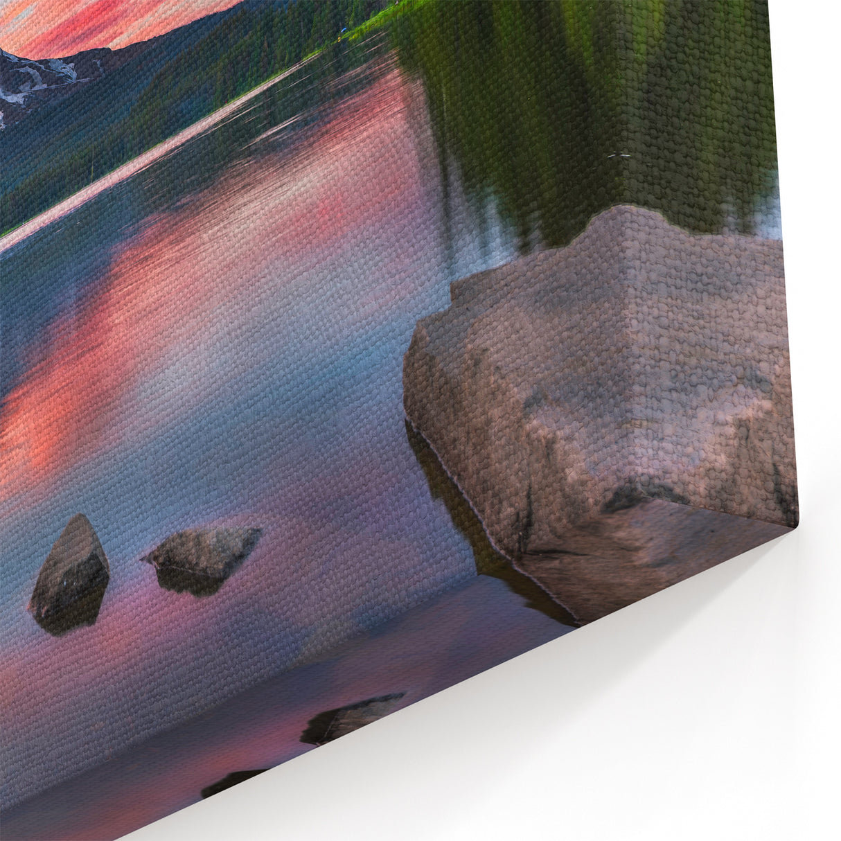 Serene Mountain Sunset Art - Peaceful Scenic Landscape Wall Decor