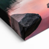 Serene Mountain Sunset Art - Peaceful Scenic Landscape Wall Decor