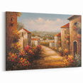 Rustic Village Pathway - Charming Countryside Landscape Wall Art