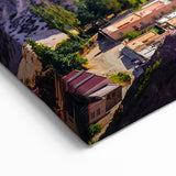 Vibrant Mountain Village - Dramatic Desert Landscape Wall Art