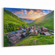 Historic Mountain Village - Scenic Countryside Landscape Wall Art