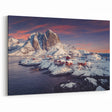 Snowy Arctic Village - Majestic Winter Mountain Landscape Wall Art