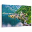 Charming Village Scenery - Picturesque Countryside Village Canvas Art