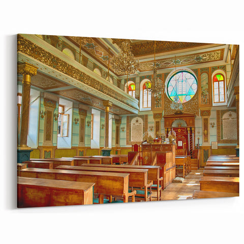 Vibrant Synagogue Art - Jewish Architecture Wall Art for Home & Office