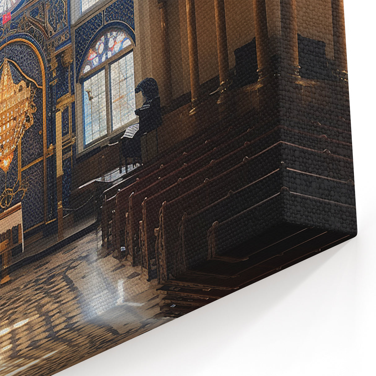 Majestic Synagogue Interior Wall Art - Jewish Decor for Modern Spaces