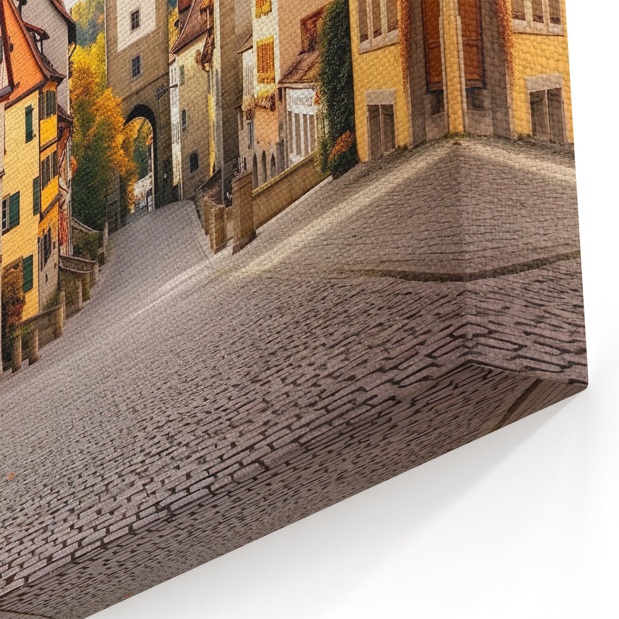 Charming German Village - Picturesque Historic Street Canvas Art