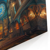 Stunning Synagogue Interior Art - Vibrant Jewish Architecture Wall Decor