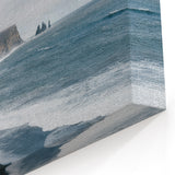 Dramatic Black Sand Beach Wall Art - Coastal Landscape Canvas Print