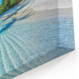 Tropical Beach Paradise Wall Art - Crystal Clear Ocean Canvas Print