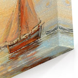 Serene Rowboat at Sunset - Coastal Nautical Decor Art Print