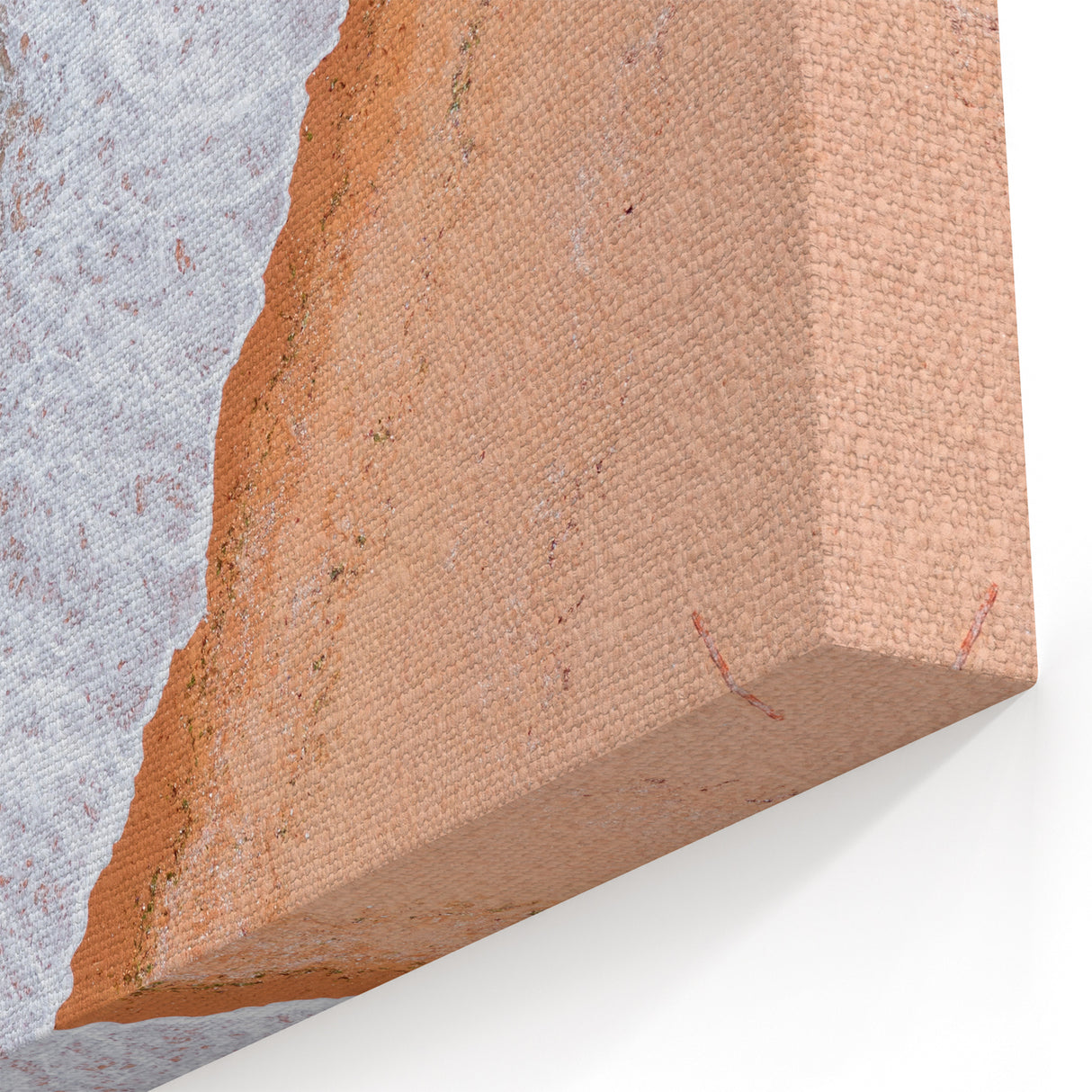 Aerial Beach Waves Wall Art - Serene Coastal Sand Canvas Print