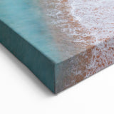 Aerial Beach Waves Wall Art - Serene Coastal Sand Canvas Print