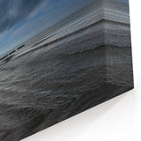 Moody Coastal Beach Wall Art - Dramatic Sky Ocean Canvas Print